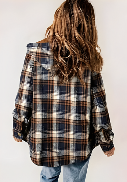 Plaid Fleece Lined Coat